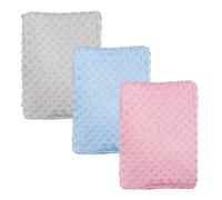 Gift Hub Baby Blanket for Newborn | Bubble,Cellular Soft, & Cozy Baby Blanket Pack of 3 | Perfect for Baby Boys & Girls Swaddling, Stroller, & Nursery Use Grey,Blue & Pink