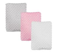 Gift Hub Baby Blanket for Newborn | Bubble,Cellular Soft, & Cozy Baby Blanket Pack of 3 | Perfect for Baby Boys & Girls Swaddling, Stroller, & Nursery Use Grey,Pink & White