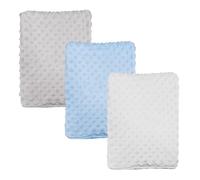 Gift Hub Baby Blanket for Newborn | Bubble,Cellular Soft, & Cozy Baby Blanket Pack of 3 | Perfect for Baby Boys & Girls Swaddling, Stroller, & Nursery Use Grey,Blue & White