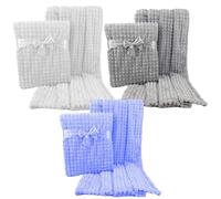Gift Hub Baby Blanket for Newborn | Square, Cellular Soft, & Cozy Baby Blanket Pack of 3 | Perfect for Baby Boys & Girls Swaddling, & Nursery Use | Size 75x100 CM, Available in White,Grey & Blue