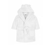 Gift Hub Baby Dressing Gown - Soft & Cozy Hooded Dressing Gown for Babies & Toddlers - Polyester Baby Bathrobe - Newborn Essentials for Bath Time & Everyday Comfort - White 12-18 Months
