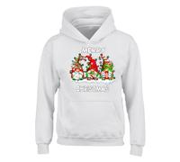 Gift Hub Christmas Gnomes Hoodie Christmas Jumper for Mens and Kids Merry Christmas Gnome Festive Holiday Design Great for Christmas Events or Winter Wear White - Youth X-Large (Age 12-13)