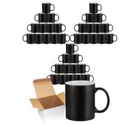 Gift Hub Colour Changing Sublimation Mugs 11oz (Pack of 36) - Matt Gloss Heat Change Custom Photo Cup - Personalised Magic Mug for Heat Press Transfer Coffee Cup