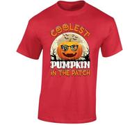 Gift Hub Coolest Pumpkin in The Patch T-Shirt Mens Adult Halloween Spooky Fun JackoLantern Red - Small