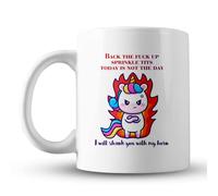 Gift Hub - Cussing Unicorn Shank You with My Horn Coffee Mug - FCK up Sprinkle Tits/Shank You Unicorn Adult Mug Funny Best Friend Gift Coffee Cup