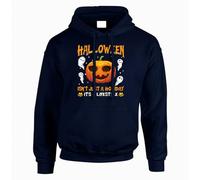 Gift Hub Halloween Lifestyle Spooky Vibes Mens Adults Hoodie Pumpkin Ghost October Navy Blue - Large
