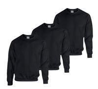 Gift Hub Men and Women Sweatshirt 3 Pack | Unisex Christmas Jumper without Hood | Crew Neck, Cotton, Plain Sweatshirt for Men UK | Warm Pullover Casual Winter Tops | Black Small