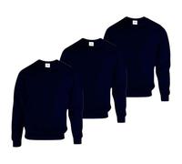 Gift Hub Men and Women Sweatshirt 3 Pack | Unisex Christmas Jumper without Hood | Crew Neck, Cotton, Plain Sweatshirt for Men UK | Warm Pullover Casual Winter Tops | Navy Small