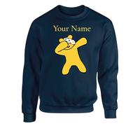 Gift Hub Personalised Boys Spotty Jumper Mens Dabbing Sweatshirt Pullover Bear Panda Dab School Girls Custom Kids Spotty Jumper Sweat Unisex Top Printed