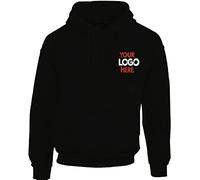 Gift Hub Personalised Embroidery Embroidered Hoodie Logo Pullover Workwear Black