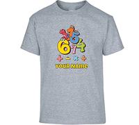Gift Hub Personalised Kids Boys Girls Number Math Day T-Shirt Maths Symbol Childrens School Fun Tee Sport Grey - Youth Medium (Age 7-8)