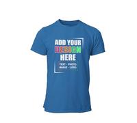 Gift Hub Personalised T-Shirt for Men & Women | Customised with Any Text, Image, or Logo | For Mothers day, Birthdays, Sports, and Bachelor Parties | Ideal for Men, Women, and Kids, Royal Blue