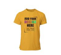 Gift Hub Personalised T-Shirt for Men & Women | Customised with Any Text, Image, or Logo | For Mothers day, Birthdays, Sports, and Bachelor Parties | Ideal for Men, Women, and Kids, Gold