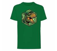 Gift Hub Saint Patricks Day Dinosaur Mens Sunglasses Clover Hat T-Rex Graphic T-Shirt Lucky Rex Prehistoric Fun Irish Green - Medium