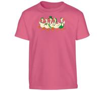 Gift Hub Saint Patricks Day Geese Mens Walking Parade Green Irish Leprechaun Hats Clover Bowtie Graphic T-Shirt Lucky Farm Birds Outdoor Nature Art Heliconia - Youth X-Small (Age 3-4)