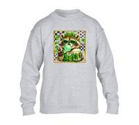 Gift Hub Saint Patricks Day Raccoon Mens Sweatshirt Drinking Green Beer Mug Blowing Bubblegum Heart Sunglasses Peace Sign Classic Comfort Casual Warm Festive Sweats Sport Grey - Small