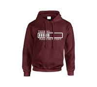 Gift Hub Thinking Please Be Patient Pullover Hoodie - Great Choice Of Present For Teenage Boys,Girls, Friends And Family For Holiday Season Unisex Hoodies Brown X Large (XL)