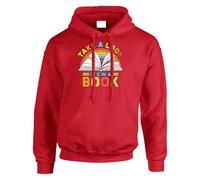Gift Hub World Book Day Take A Look It's In A Book Kids Hoodie Funny Festive Boys Retro Aesthetic Girls Cute School EventGift Hoody Red - Small