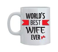Gift Hub Worlds Best Wife Ever Mug Gift for Women Birthday - Wedding Anniversary, Valentines, Mum Mugs on Mothers Day - Gifts Wife Birthday Presents Best Valentine Coffee Mugs