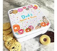 Gift Ideas for Dad - Square Biscuit Tin Gift Box for Dad, Grandad, and Step Dad - Cracker Gift Box for Cookies, Cake, Sweets, and Treats - Grandad Gifts, Present for Dad, Step Dad Fathers Day Gift
