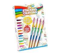 Gift Idee® 24 Stacking Crayons for Kids - Party Bag Fillers & Twistable Crayon Favours - Arts & Crafts Supplies with 11 Colours in Each Crayon - Fun Birthday Party Gift for Boys & Girls