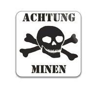 Gift Insanity Achtung Minen World War 2 Poster 55mm x 55mm Square Fridge Magnet