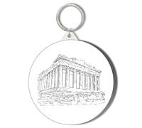 Gift Insanity ACROPOLIS OF ATHENS 45mm Short Chain Mirror Keyring