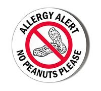 Gift Insanity ALLERGY ALERT NO PEANUTS 45mm novelty badge