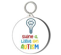 Gift Insanity AUTISM AWARENESS SHINE A LIGHT 58mm Keyring
