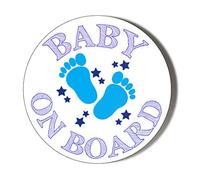 Gift Insanity BABY ON BOARD BLUE FEET 58mm Large Novelty Badge