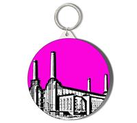 Gift Insanity BATTERSEA POWER STATION - POP ART - PINK BACKGROUND - 58mm Keyring
