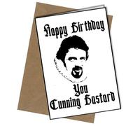 Gift Insanity Black Adder Happy Birthday You Cunning Bastard A5 Birthday Card | Envelope Included | Blank Inside | Unique Design | Personalised Free of Charge