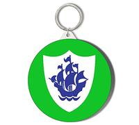 Gift Insanity BLUE PETER BADGE GREEN BACKGROUND 58mm Large Keyring