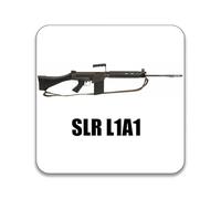 Gift Insanity British Rifle SLR L1A1 55mm x 55mm SQUARE MAGNET