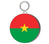 Gift Insanity BURKINA FASO FLAG LARGE 58mm ROUND KEYRING