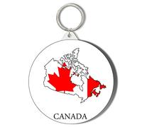 Gift Insanity CANADA COUNTRY MAPPED LARGE 58mm ROUND KEYRING