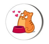 Gift Insanity CARTOON HUNGRY GINGER CAT 58mm Fridge Magnet