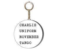 Gift Insanity CHARLIE UNIFORM NOVEMBER TANGO 58mm CHAIN KEYRING BOTTLE OPENER