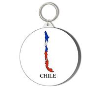 Gift Insanity CHILE COUNTRY MAPPED Small 45mm Keyring