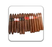 Gift Insanity Cigars Square Stickers - Pack of 10 - 55mm x 55mm - Brown Vinyl - Waterproof - Glossy Finish - Ideal for Glass, Plastic, Metal, Porcelain - Adult
