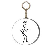 Gift Insanity CLASSIC TV - SIMON TEMPLAR - THE SAINT LOGO - 58mm LONG CHAIN KEYRING