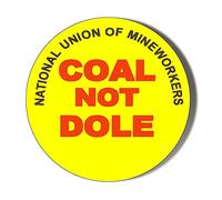 Gift Insanity COAL NOT DOLE 38mm Small Novelty Badge