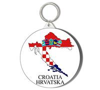 Gift Insanity CROATIA COUNTRY MAPPED LARGE 58mm ROUND KEYRING