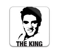 Gift Insanity Elvis The King 55mm x 55mm Square Badge