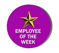 Gift Insanity EMPLOYEE OF THE WEEK PURPLE 58mm novelty badge