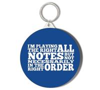 Gift Insanity ERIC MORCAMBE, I'M PLAYING ALL THE RIGHT NOTES, BUT NOT NECESSARILY IN THE RIGHT ORDER 45mm Short Chain Mirror Keyring