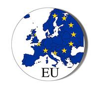 Gift Insanity EU FLAG MAPPED 58mm Large Fridge Magnet