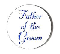 Gift Insanity FATHER OF THE GROOM LETTERING 77mm novelty badge