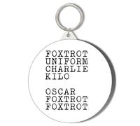 Gift Insanity FOXTROT UNIFORM CHARLIE KILO, OSCAR FOXTROT FOXTROT 45mm Short Chain Mirror Keyring