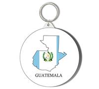 Gift Insanity GUATEMALA FLAG MAPPED OWN LANGUAGE LARGE 58mm ROUND KEYRING